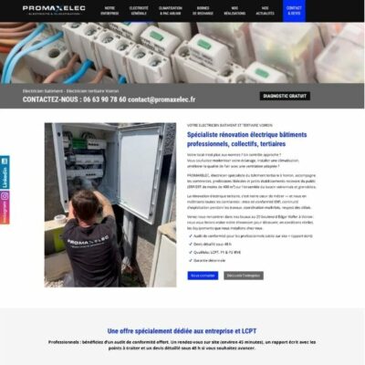 ELECTRICITE PRO promaxelec - realisation Boostacom